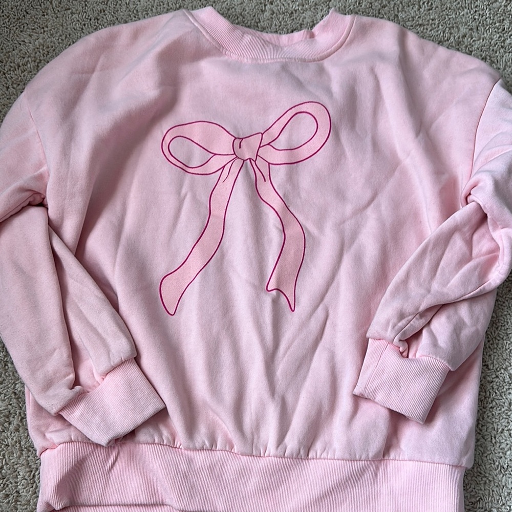Katydid Pink Bow Sweatshirt